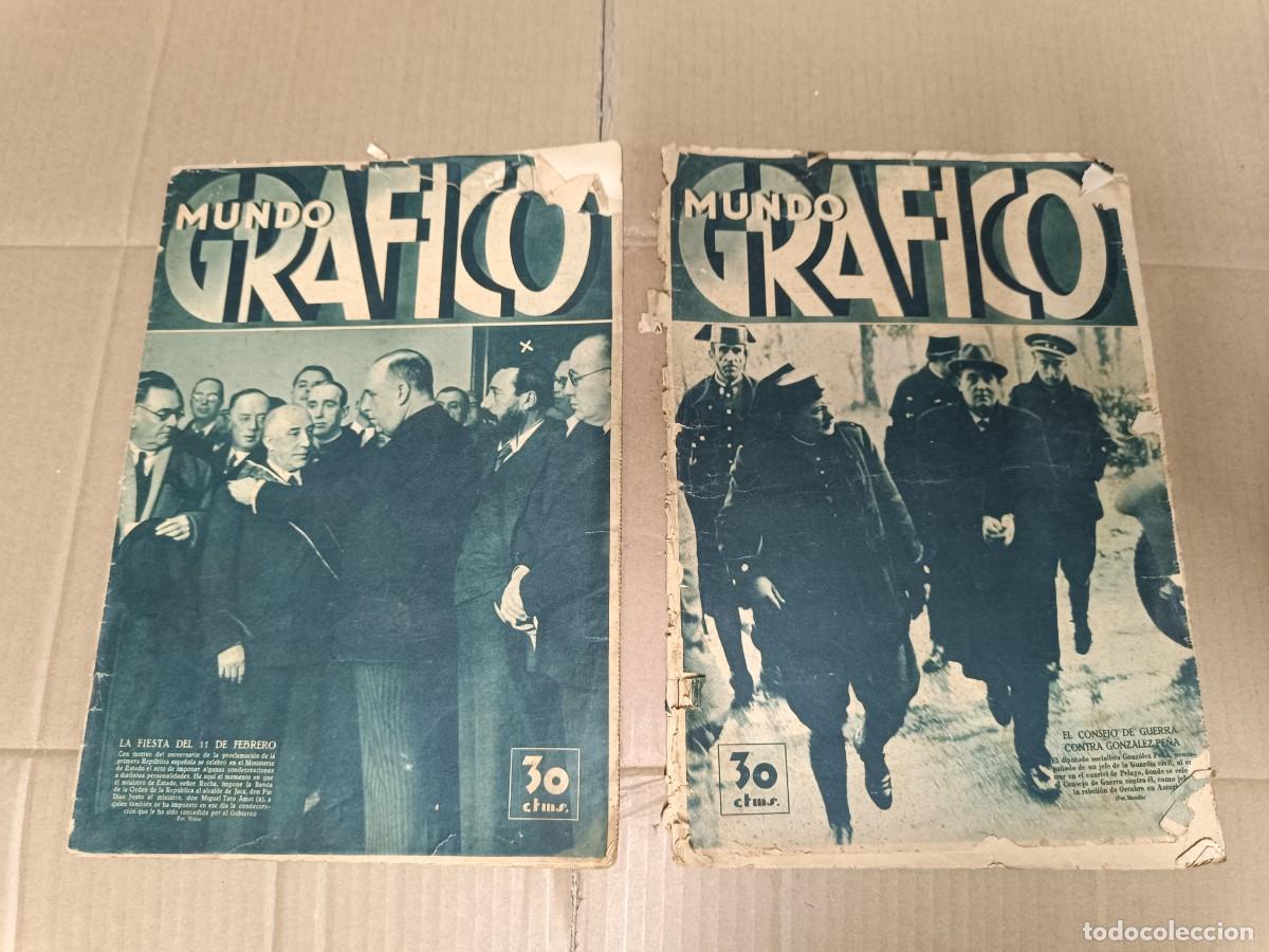 Coleccionismo de revistas y peri&oacute;dicos: LOTE 2 ANTIGUAS REVISTAS MUNDO GRAFICO, 1935, CATALU&Ntilde;A, GONZALEZ PE&Ntilde;A, REPUBLICA ESPA&Ntilde;OLA -P19