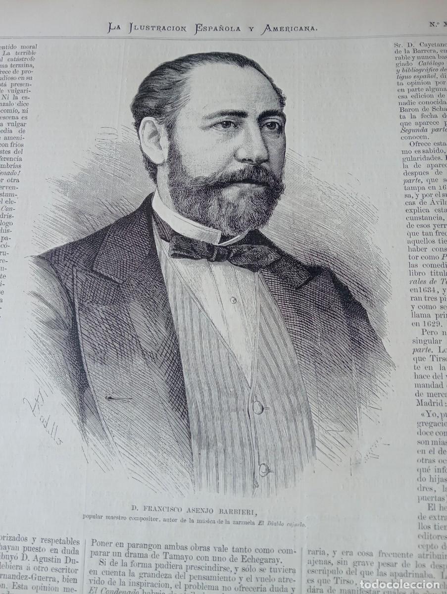 Coleccionismo de revistas y peri&oacute;dicos: REVISTA ENTERA A&Ntilde;O 1878 FRANCISCO ASENJO BARBIERI FEDERICO JIMENEZ FERNANDEZ VALLMITJANA MASRIERA