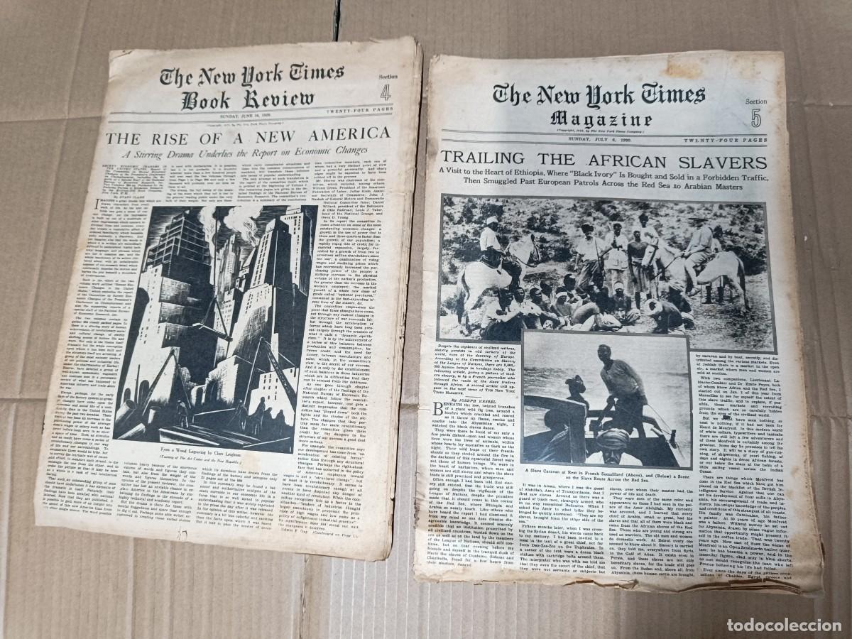 Coleccionismo de revistas y peri&oacute;dicos: LOTE DE 2 NYT, NEW YORK TIMES BOOK REVIEW, DE 1929 Y 1930, USA, ESTADOS UNIDOS, SLAVES -P19