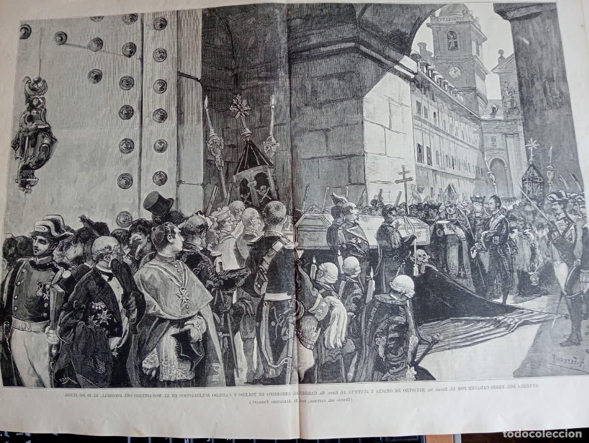 Coleccionismo de revistas y peri&oacute;dicos: REVISTA ENTERA A&Ntilde;O 1878 FUNERAL ENTIERRO DE LA REINA EN EL REAL MONASTERIO DEL ESCORIAL