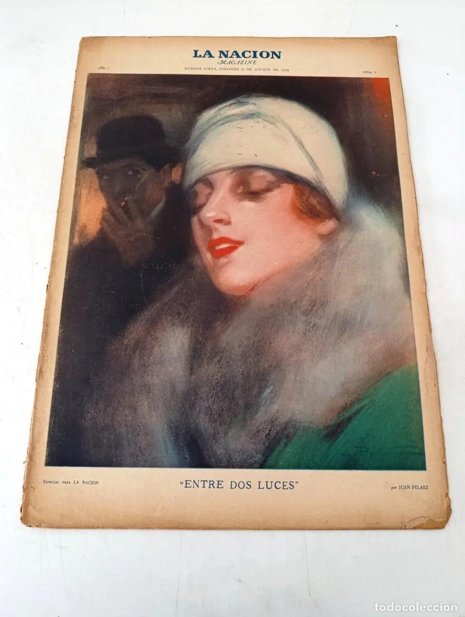Coleccionismo de revistas y peri&oacute;dicos: LA NACI&Oacute;N MAGAZINE &ndash; A&ntilde;o I, n.&ordm; 7 &ndash; Seis dibujos de Norah Borges &ndash; La Naci&oacute;n &ndash; 1929 - LM
