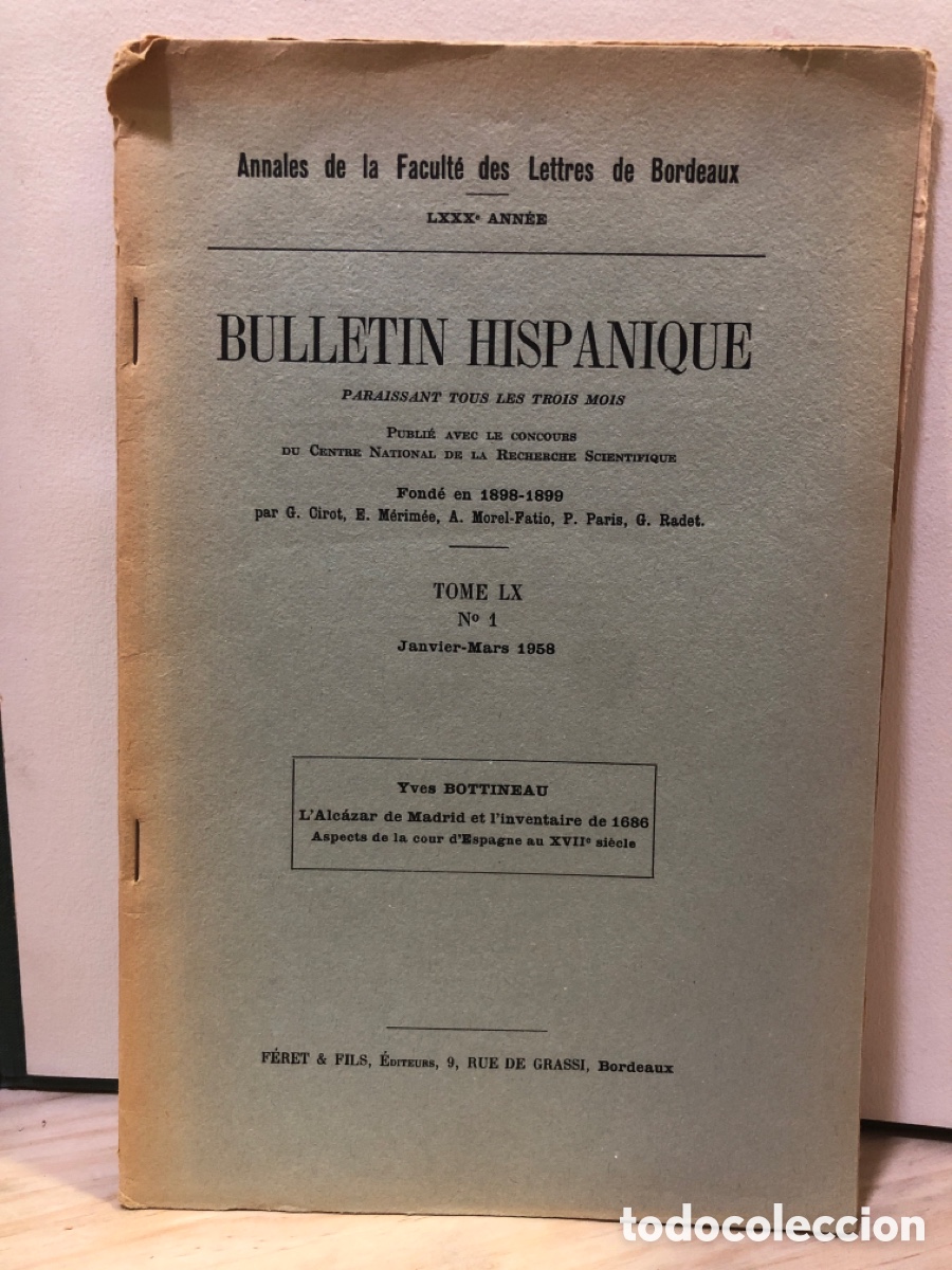 Sammeln von Zeitschriften und Zeitungen: Bulletin Hispanique N&ordm;1
