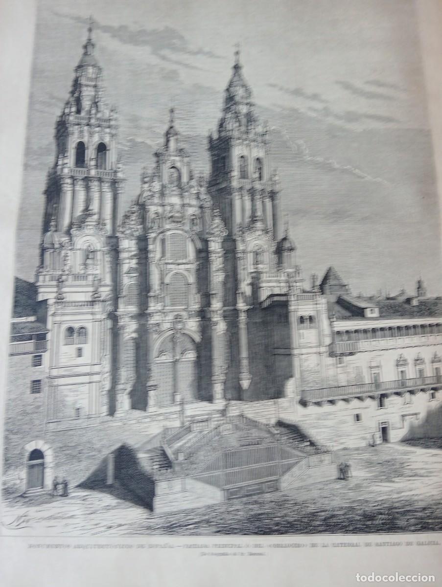 Coleccionismo de revistas y peri&oacute;dicos: REVISTA ENTERA A&Ntilde;O 1878 SOMOSAGUAS HUMERA MARQUESES D RONCALI OBRADOIRO CATEDRAL SANTIAGO COMPOSTELA