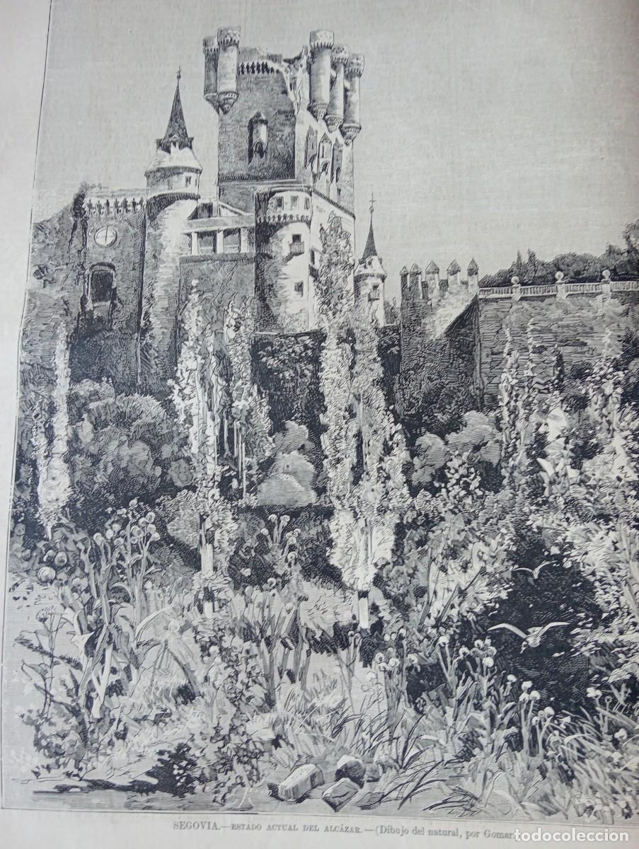 Coleccionismo de revistas y peri&oacute;dicos: REVISTA ENTERA A&Ntilde;O 1878 GLOBO CAUTIVO VOLUNTARIOS CATALANES GUERRA DE CUBA EL ALCAZAR DE SEGOVIA