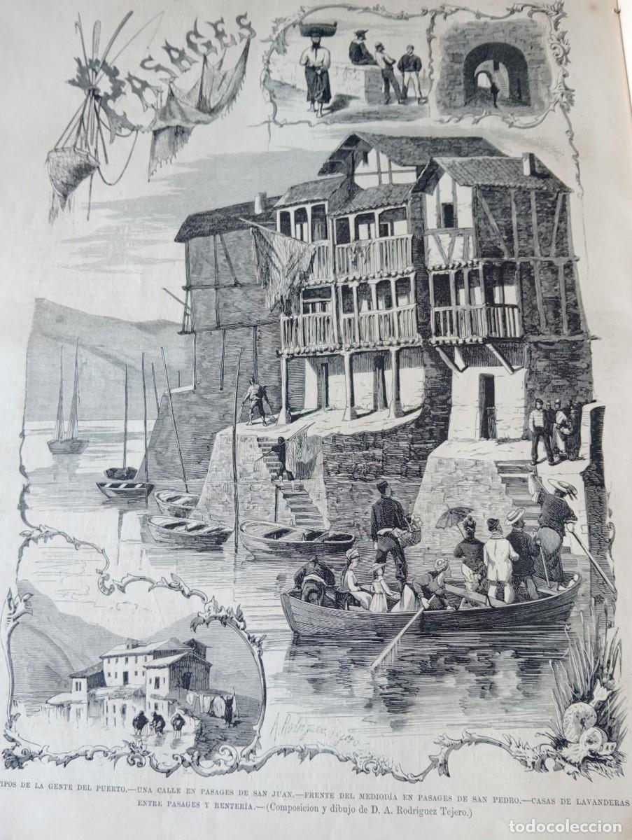 Coleccionismo de revistas y peri&oacute;dicos: REVISTA ENTERA A&Ntilde;O 1878 GRAN ILUSTRACION PASAGES DE SAN JUAN DE SAN PEDRO BARCA LAVANDERAS