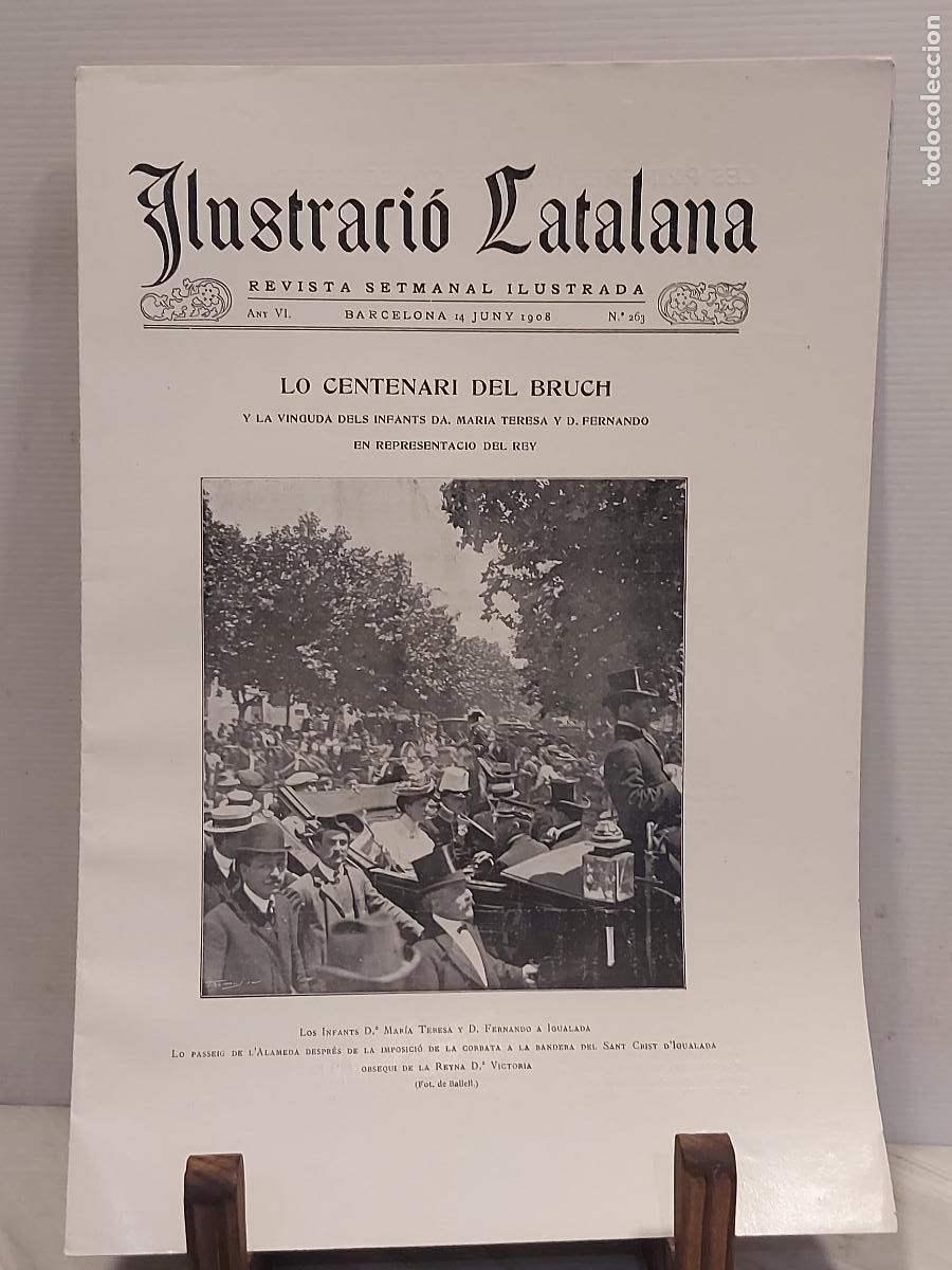 Coleccionismo de revistas y peri&oacute;dicos: 1908 | ILUSTRACI&Oacute; CATALANA N.&ordm; 263 | CENTENARI DEL BRUCH | JAUME I | INFANTS MARIA TERESA I FERNANDO