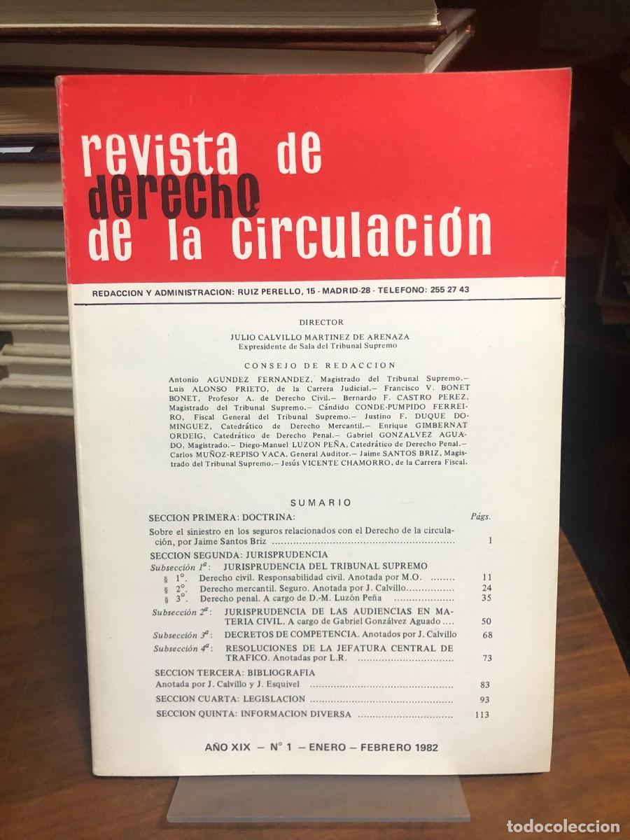 Colecionismo de Revistas e Jornais: Revista de Derecho de la Circulaci&oacute;n (A&ntilde;o XIX &ndash; N&ordm; 1)