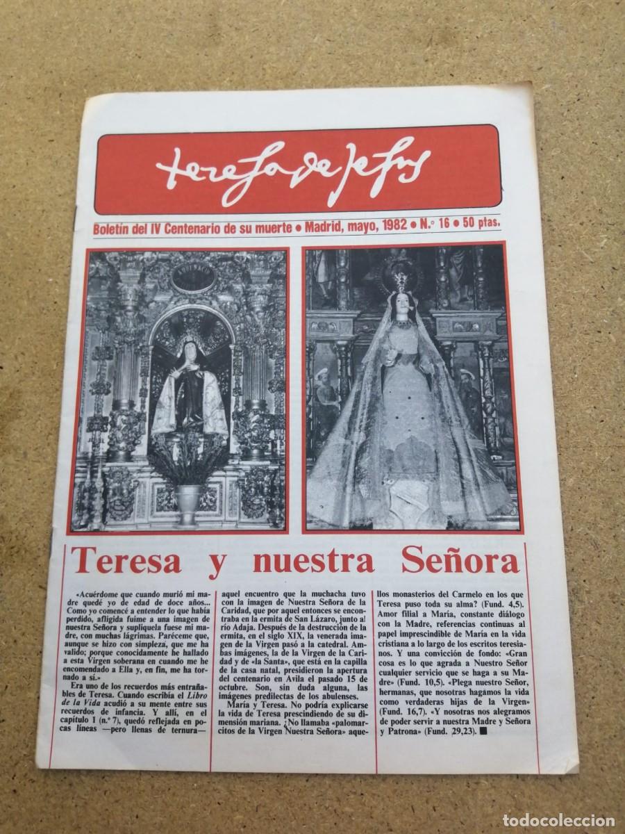 Collectionnisme de Revues et Journaux: REVISTA TERESA DE JESUS (NUMERO 16) TERESA Y NUESTRA SE&Ntilde;ORA