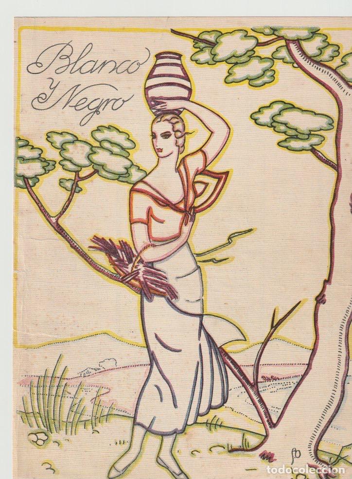 Coleccionismo de revistas y peri&oacute;dicos: Camino de la fuente / ilustracion de Olguera para cubierta de revista Blanco y Negro -1935