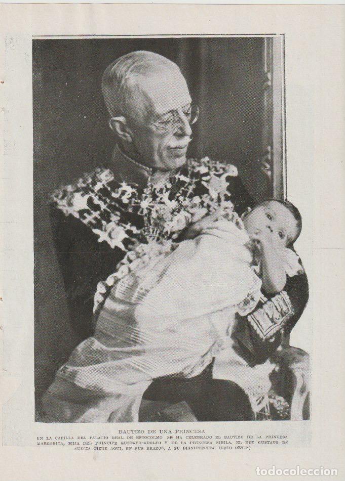 Coleccionismo de revistas y peri&oacute;dicos: * SUECIA * Bautizo de la princesa Margarita, nieta del rey Gustavo -1935