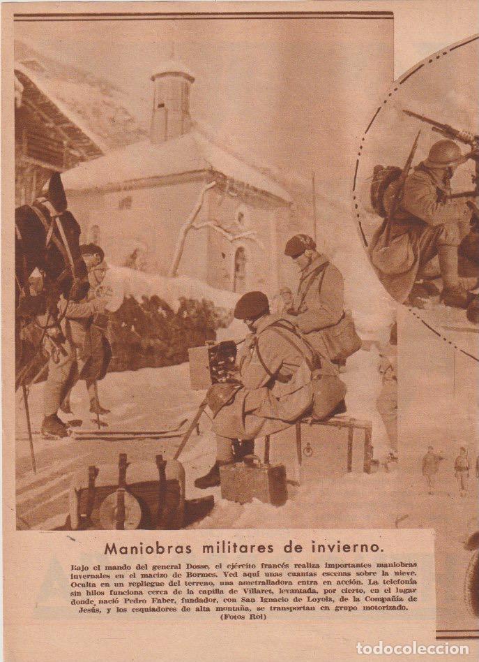 Coleccionismo de revistas y peri&oacute;dicos: * MILITARIA * Maniobras militares del ejercito frances, general Dosse - 1935