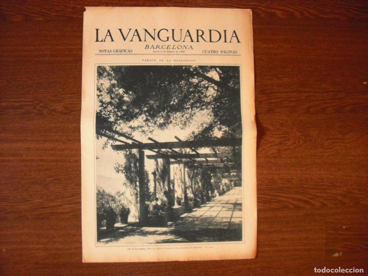 Collection Magazines and Newspapers: LA VANGUARDIA , FEBRERO 1930 .PARQUE DE LA EXPOSICION, UNA DE LAS PERGOLAS , 4 PAGS