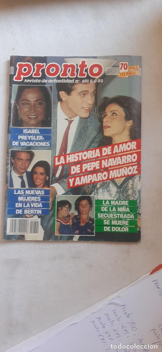 Coleccionismo de revistas y peri&oacute;dicos: REVISTA PRONTO.NUMERO 691.ISABEL PREYSLER,LADY DI ETC.