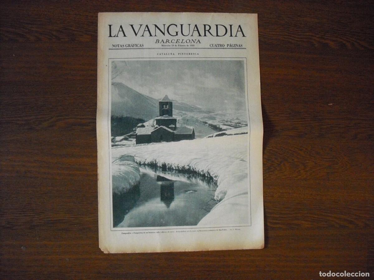 Collection Magazines and Newspapers: LA VANGUARDIA , FEBRERO 1930 . CATALU&Ntilde;A PINTORESCA, CAMPRODON, MONASTERIO DE SAN PEDRO , 4 PAGS