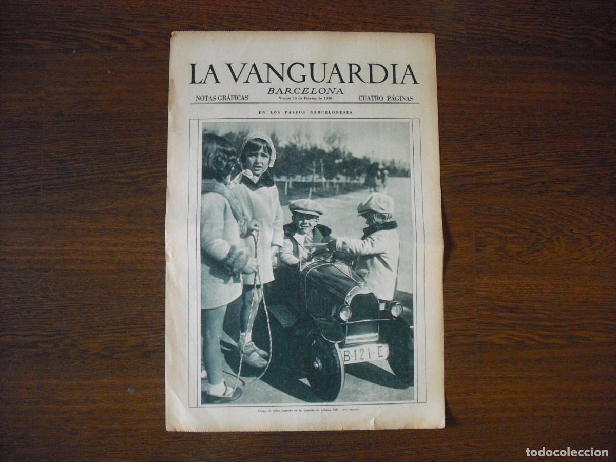 Coleccionismo de revistas y peri&oacute;dicos: LA VANGUARDIA , FEBRERO 1930 .PASEOS BARCELONENES. NI&Ntilde;OS EN LA AVENIDA DE ALFONSO XIII , 4 PAGS