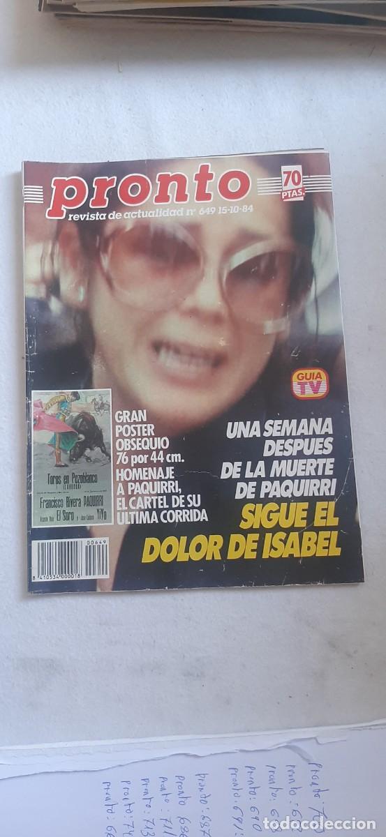 Collection Magazines and Newspapers: REVISTA PRONTO.NUMERO 649.PAQUIRRI