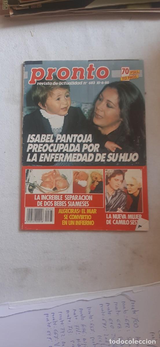 Coleccionismo de revistas y peri&oacute;dicos: REVISTA PRONTO.NUMERO 683.ISABEL PANTOJA.