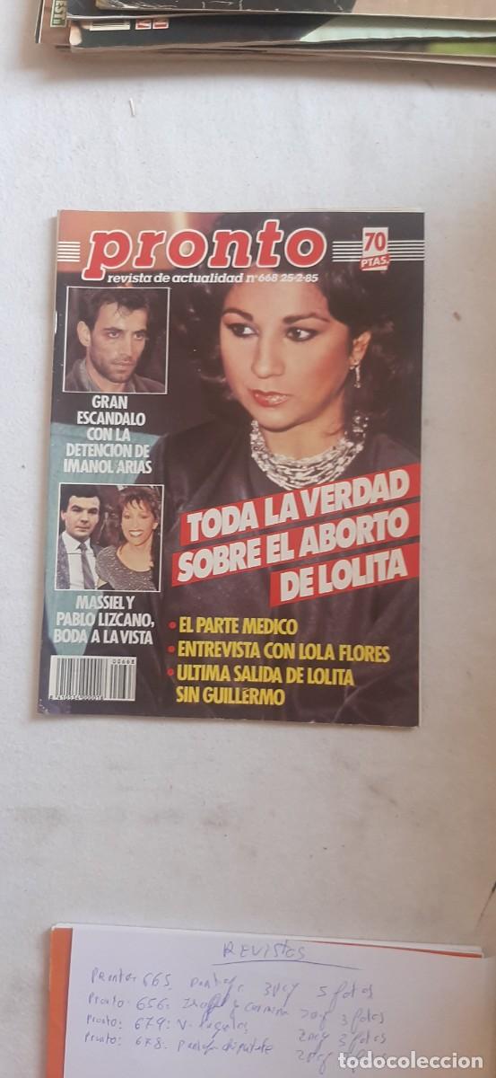 Coleccionismo de revistas y peri&oacute;dicos: REVISTA PRONTO.NUMERO 668.ROGER MOORE.