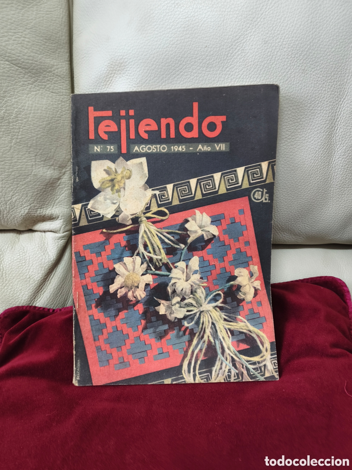 Coleccionismo de revistas y peri&oacute;dicos: Antigua revista Tejiendo.A&ntilde;o 1945