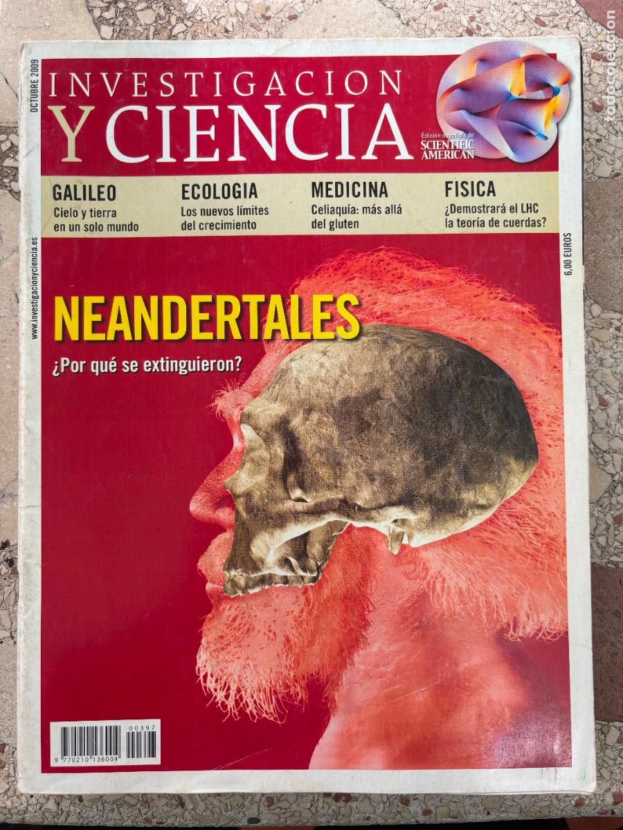 Coleccionismo de revistas y peri&oacute;dicos: INVESTIGACI&Oacute;N Y CIENCIA N&ordm; 397 A&Ntilde;O 2009. NEANDERTALES. GALILEO. CELIAQU&Iacute;A. TEOR&Iacute;A DE CUERDAS.