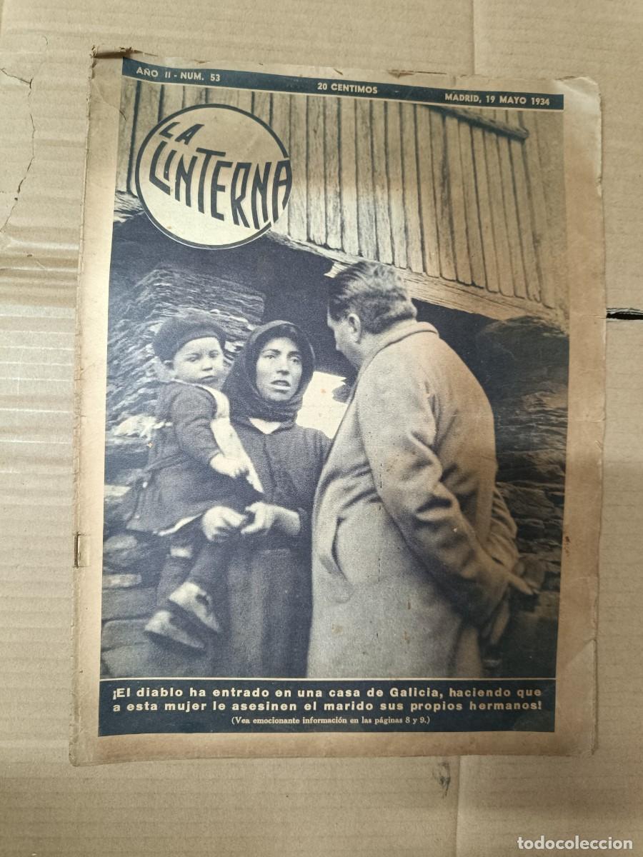 Coleccionismo de revistas y peri&oacute;dicos: ANTIGUA REVISTA LA LINTERNA, NUMERO 53, 19 MAYO 1934, CRIMENES, EPOCA REPUBLICA -P19