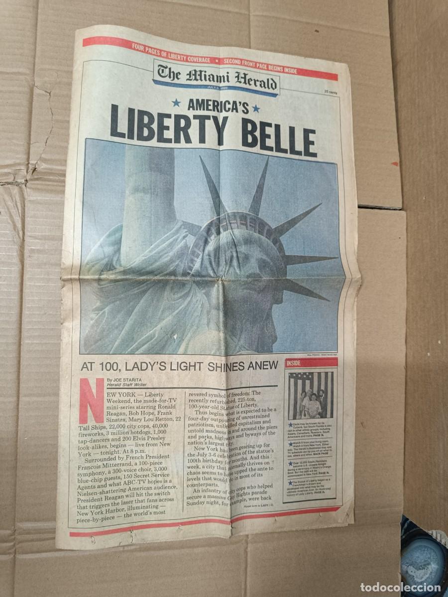 Coleccionismo de revistas y peri&oacute;dicos: ANTIGUO DIARIO MIAMI HERALD, ANIVERSARIO 100 A&Ntilde;OS ESTATUA LIBERTAD, 1886 1986 USA ESTADOS UNIDOS P19