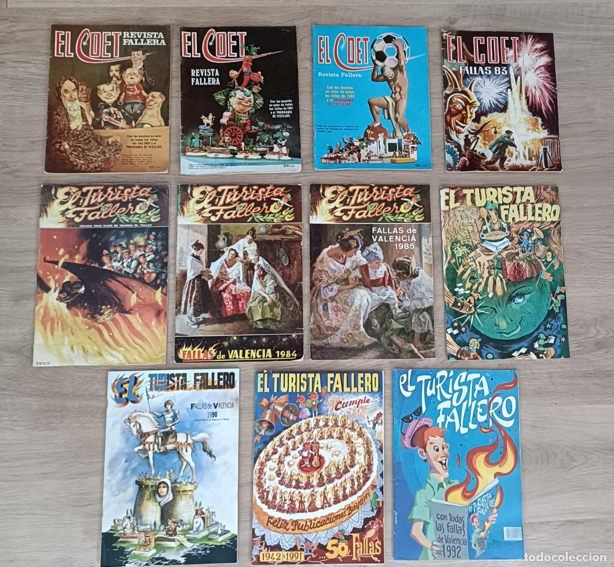 Colecionismo de Revistas e Jornais: Lote 11 Revistas, EL TURISTA FALLERO y EL COET, Fallas Valencia, 1980, 1981, 1982, 1983, 1984, 1985