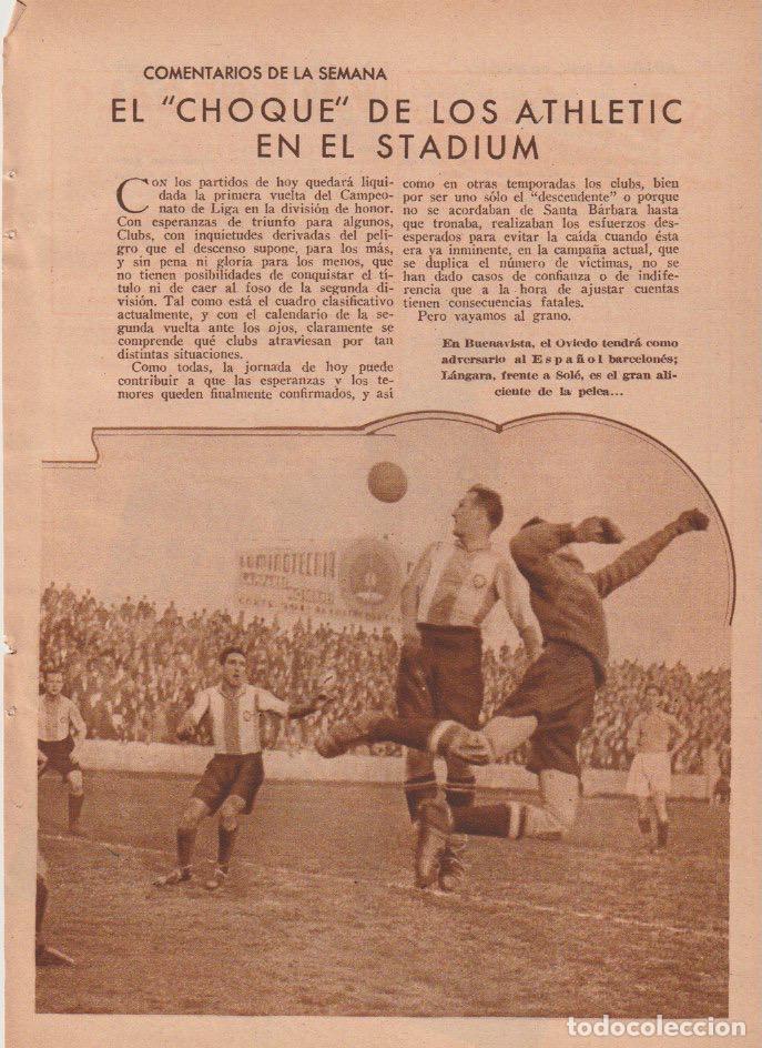 Coleccionismo de revistas y peri&oacute;dicos: * F&Uacute;TBOL * Oviedo, Espa&ntilde;ol, Athletic de Madrid, Athletic Bilbao; hockey, Catro Pallas - 1935