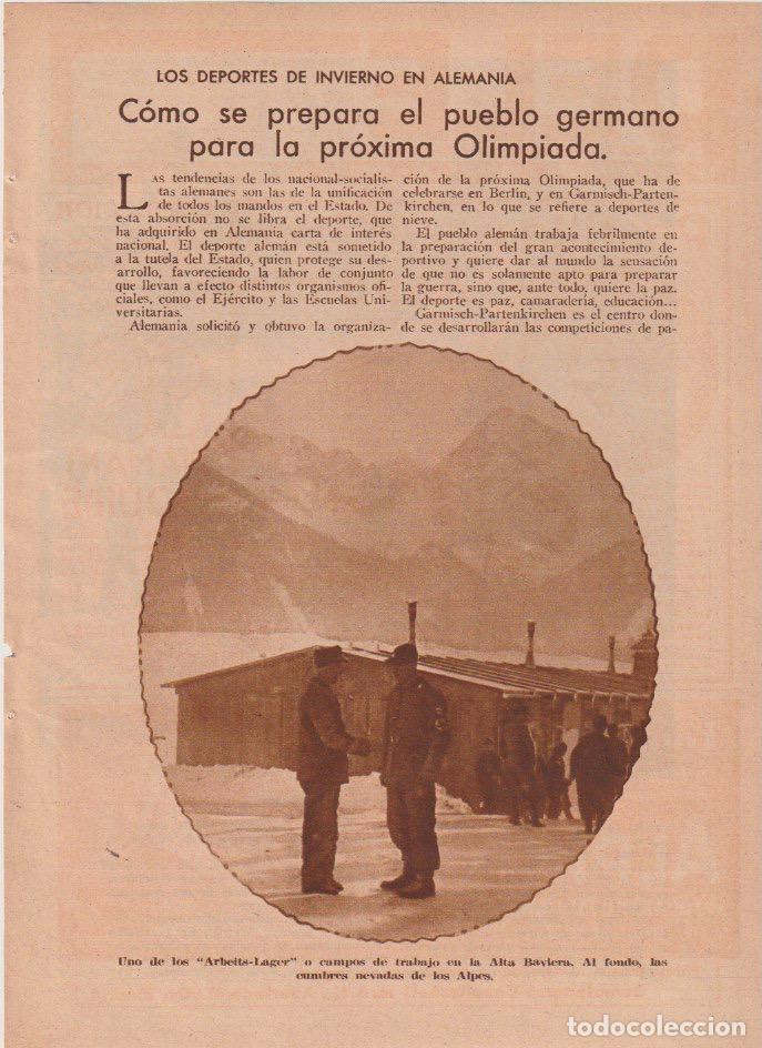 Coleccionismo de revistas y peri&oacute;dicos: * NAZISMO * OLIMPIADAS * ALEMANIA * C&oacute;mo se prepara .../ J. Delgado Ubeda - 1935