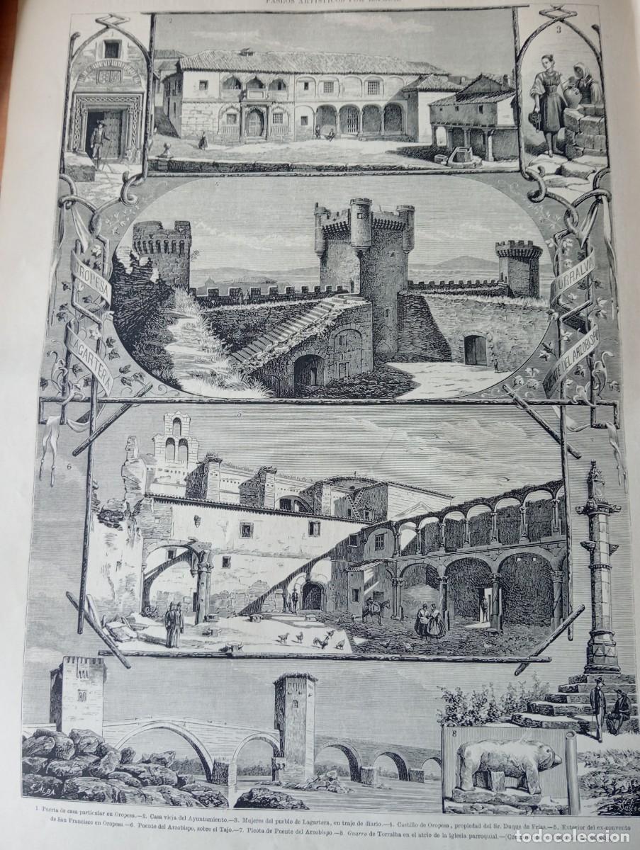 Coleccionismo de revistas y peri&oacute;dicos: REVISTA ENTERA A&Ntilde;O 1878 CASTILLO DE OROPESA TRAJE DE LAGARTERA DUQUE DE FRIAS CONVENTO SAN FRANCISCO