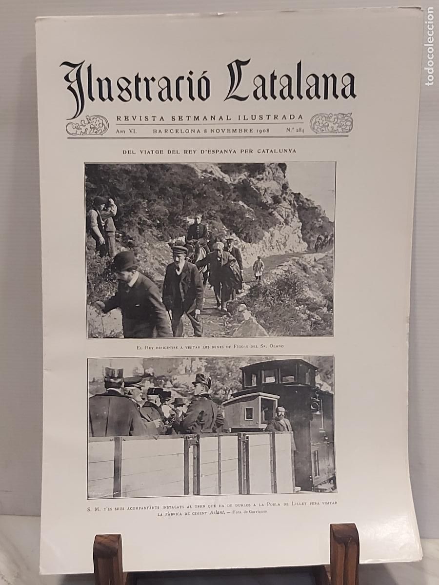 Coleccionismo de revistas y peri&oacute;dicos: 1908 | ILUSTRACI&Oacute; CATALANA N.&ordm; 284 | ALFONSO XIII | MINAS DE F&Iacute;GOLS | ASLAND