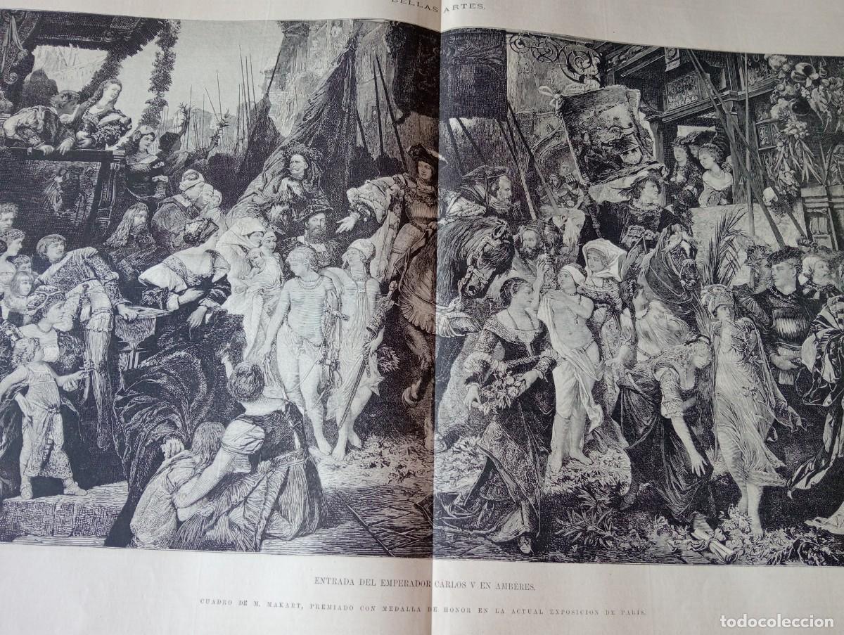 Coleccionismo de revistas y peri&oacute;dicos: REVISTA ENTERA A&Ntilde;O 1878 HOLANDA PAISES BAJOS Y ESPA&Ntilde;A PINTOR MAKART CARLOS V EN AMBERES