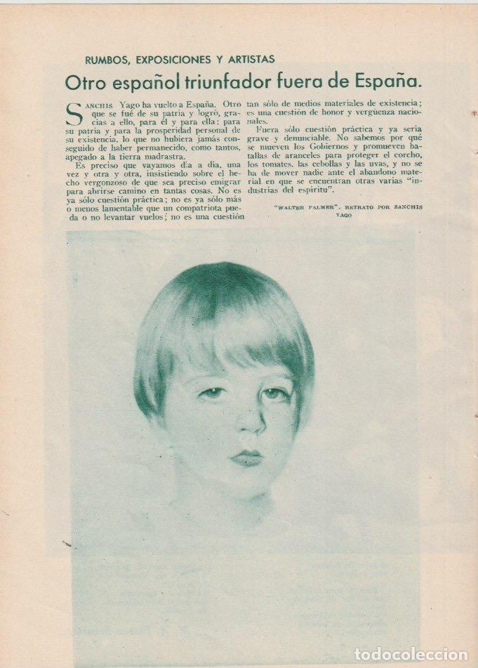 Coleccionismo de revistas y peri&oacute;dicos: * PINTURA * Retratos de Sanchis Yago / Manuel Abril - 1935