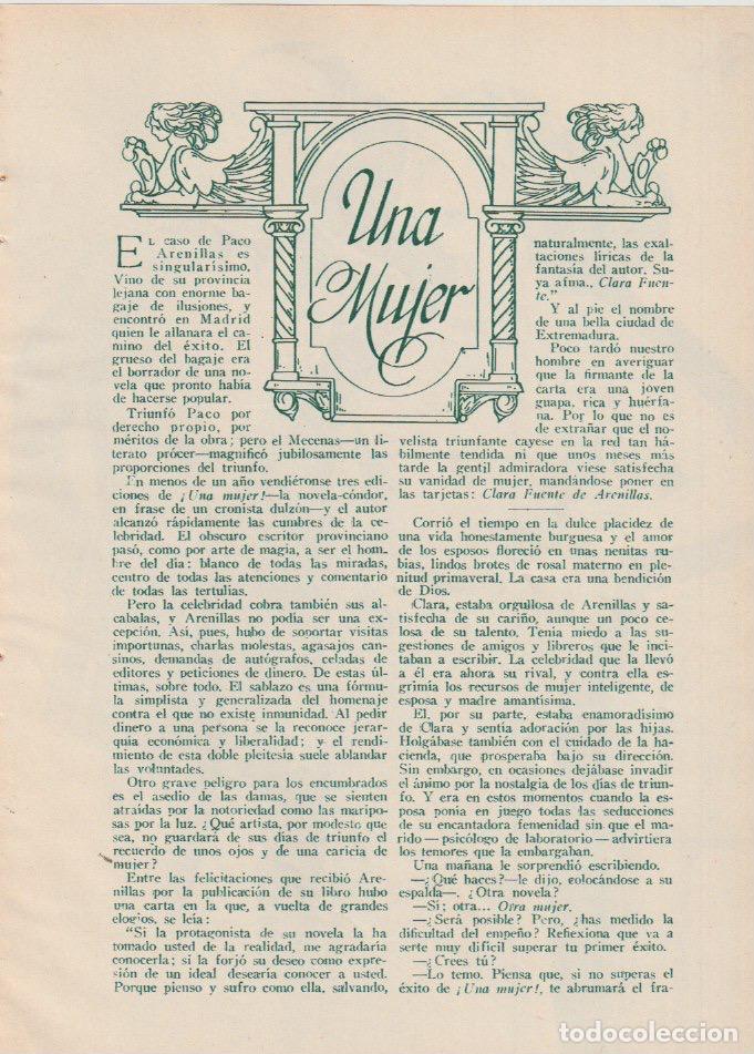 Coleccionismo de revistas y peri&oacute;dicos: Una mujer / Fernando Garcia Jimeno; dibujo de Sol&iacute;s &Aacute;vila - 1935