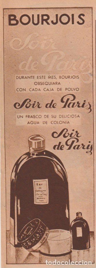 Coleccionismo de revistas y peri&oacute;dicos: Publicidad perfume Soir de Par&iacute;s - 1935
