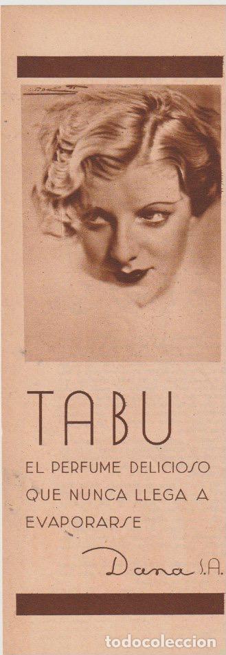 Coleccionismo de revistas y peri&oacute;dicos: Publicidad perfume TAB&Uacute; - 1935