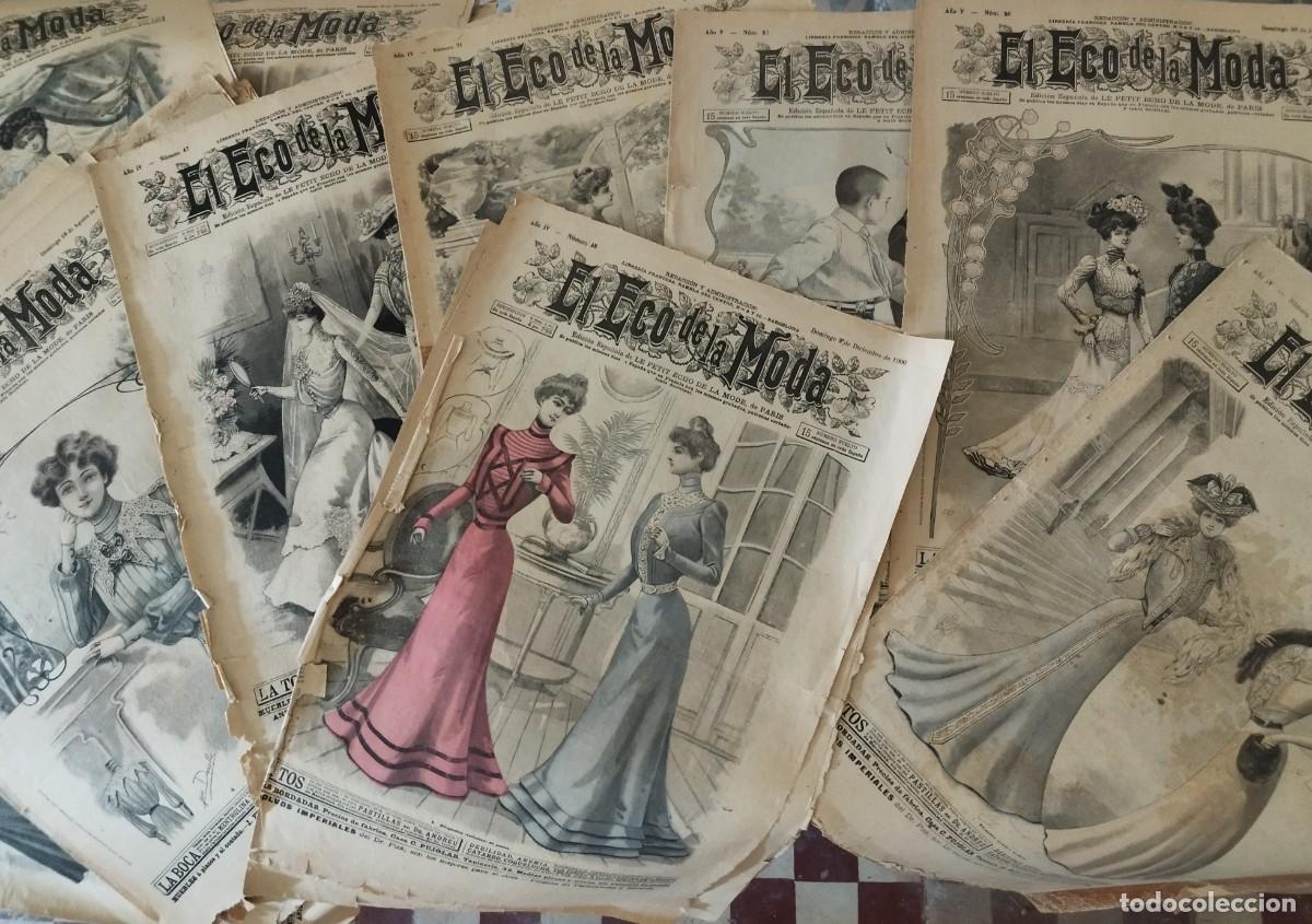 Collezionismo di Riviste e Giornali: Lote de 14 Revistas Antiguas &rdquo;El Eco de la Moda&rdquo; - Barcelona (Principios S. XX, c. 1900