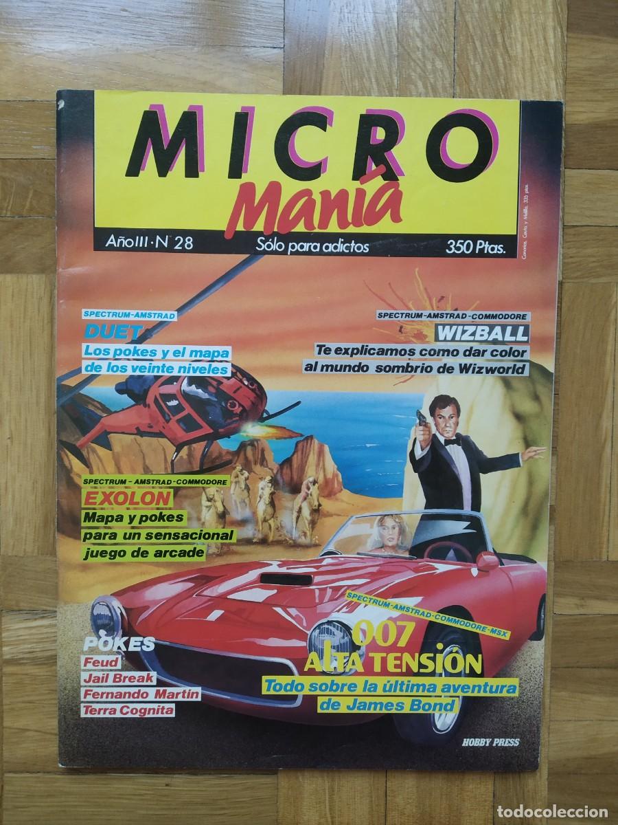 Collezionismo di Riviste e Giornali: REVISTA MICRO MANIA MICROMANIA N&ordm; 28 SPECTRUM AMSTRAD COMMODORE JAMES BOND 007 POKES FREDDY HARDEST