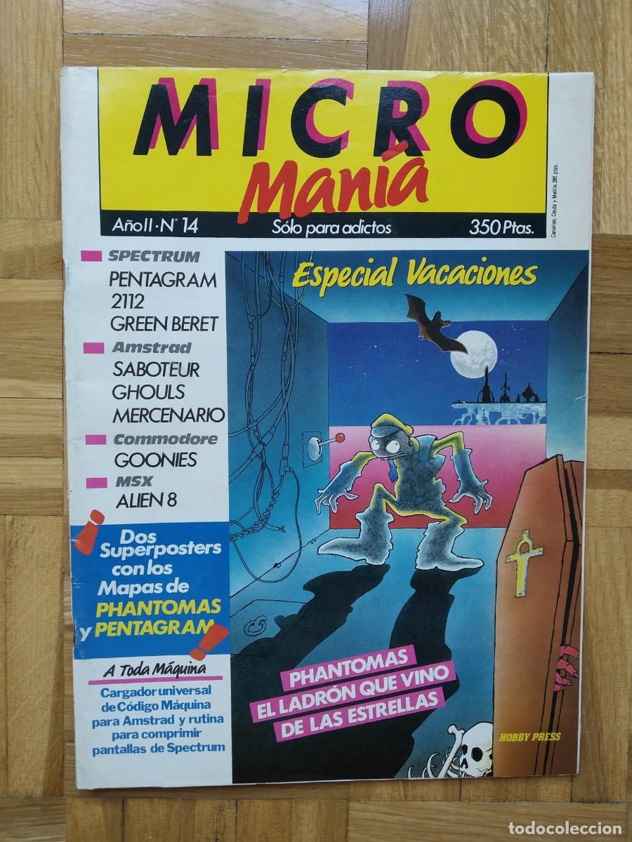 Collezionismo di Riviste e Giornali: REVISTA MICROMANIA MICRO MANIA N&ordm; 14 A&Ntilde;O II GOONIES ESPECIAL VACACIONES PHANTOMAS ALIEN 8