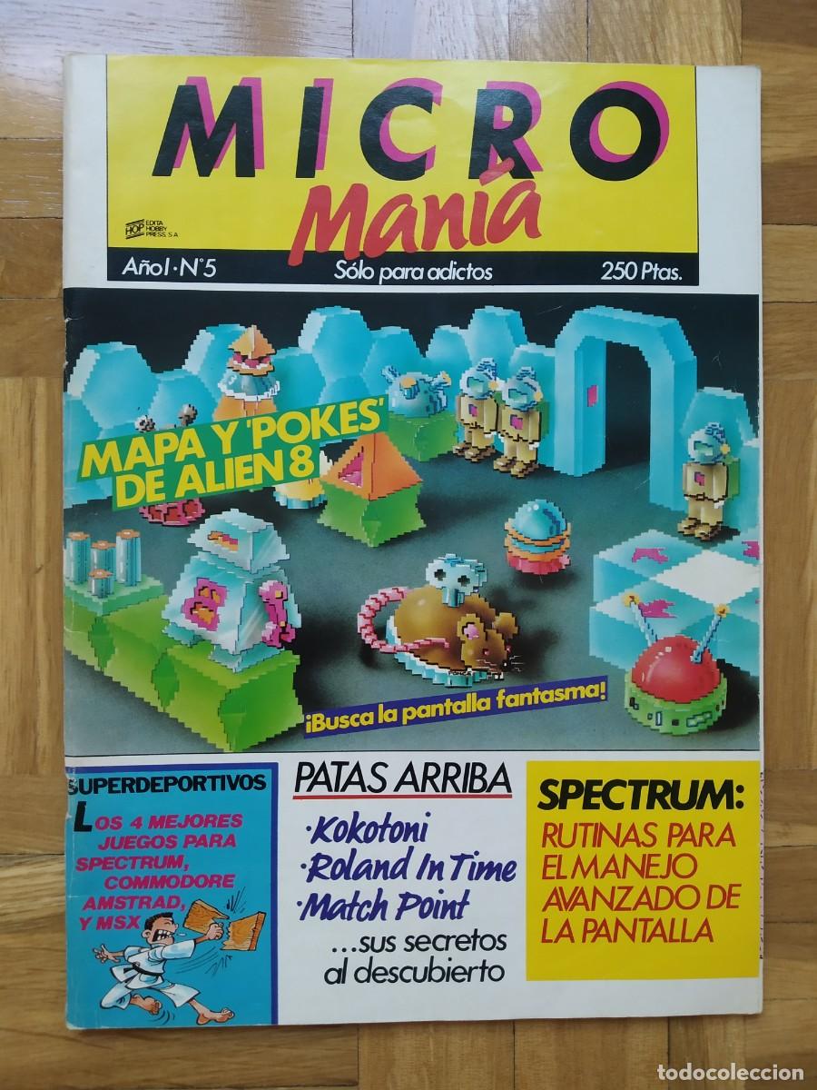 Collezionismo di Riviste e Giornali: REVISTA MICRO MANIA MICROMANIA N&ordm; 5 PRIMERA &Eacute;POCA 1985 HOBBY PRESS POKES ALIEN 8 SPECTRUM AMSTRAD