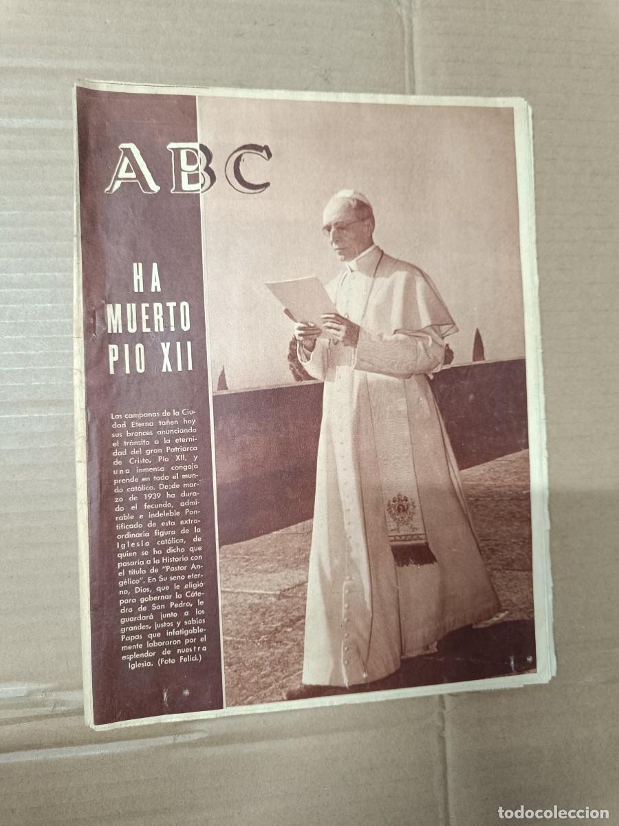 Coleccionismo de revistas y peri&oacute;dicos: ANTIGUO DIARIO ABC, 1958, NUMERO ESPECIAL MUERTE DEL PAPA PIO XII -P24