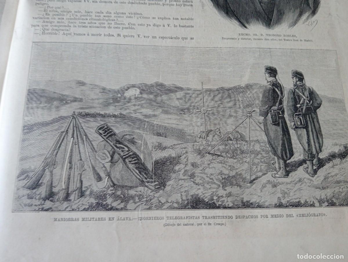 Coleccionismo de revistas y peri&oacute;dicos: REVISTA ENTERA A&Ntilde;O 1878 ILUSTRACIONES DE CARABANCHEL JUAN PEYRO URREA VILLANUEVA DEL GRAO TELEGRAFO