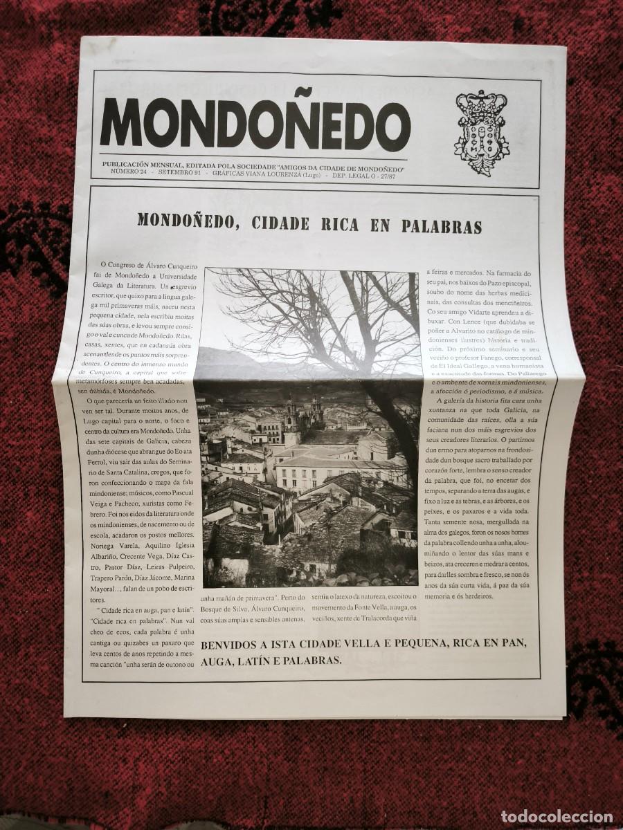Collectionnisme de Revues et Journaux: Peri&oacute;dico Mondo&ntilde;edo N&ordm; 24 Septiembre 1991 &Aacute;lvaro Cunqueiro Galicia Historia Cultura Gallega