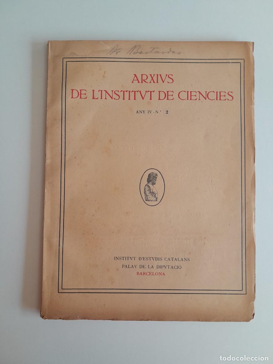 Coleccionismo de revistas y peri&oacute;dicos: ARXIUS DE L'INSTITUT DE CI&Egrave;NCIES - ANY 4, N&Uacute;M. 2 (BARCELONA, 1916)