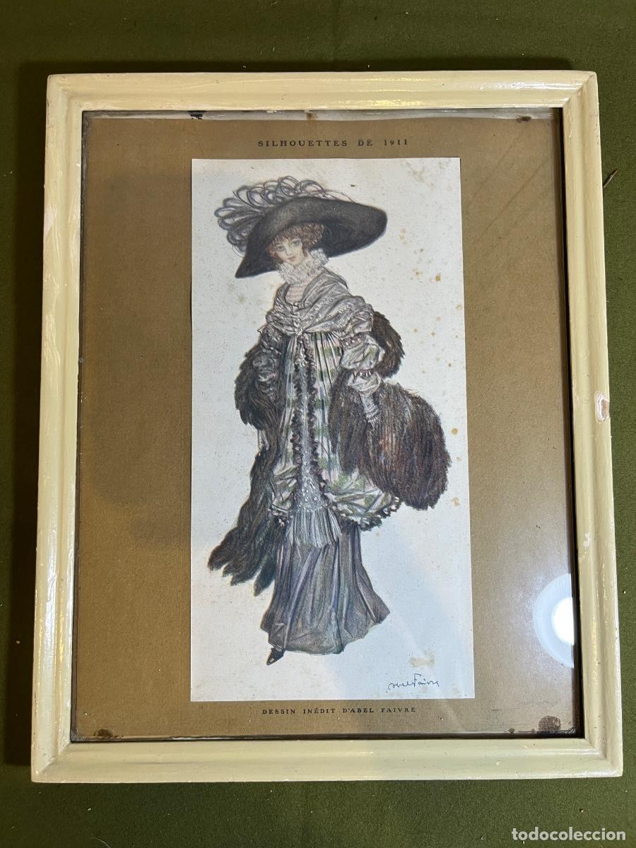 Collectionnisme de Revues et Journaux: L&aacute;mina Moda Francesa Belle &Eacute;poque Silhouettes de 1911 Abel Faivre Revista F&eacute;mina Grabado Original En
