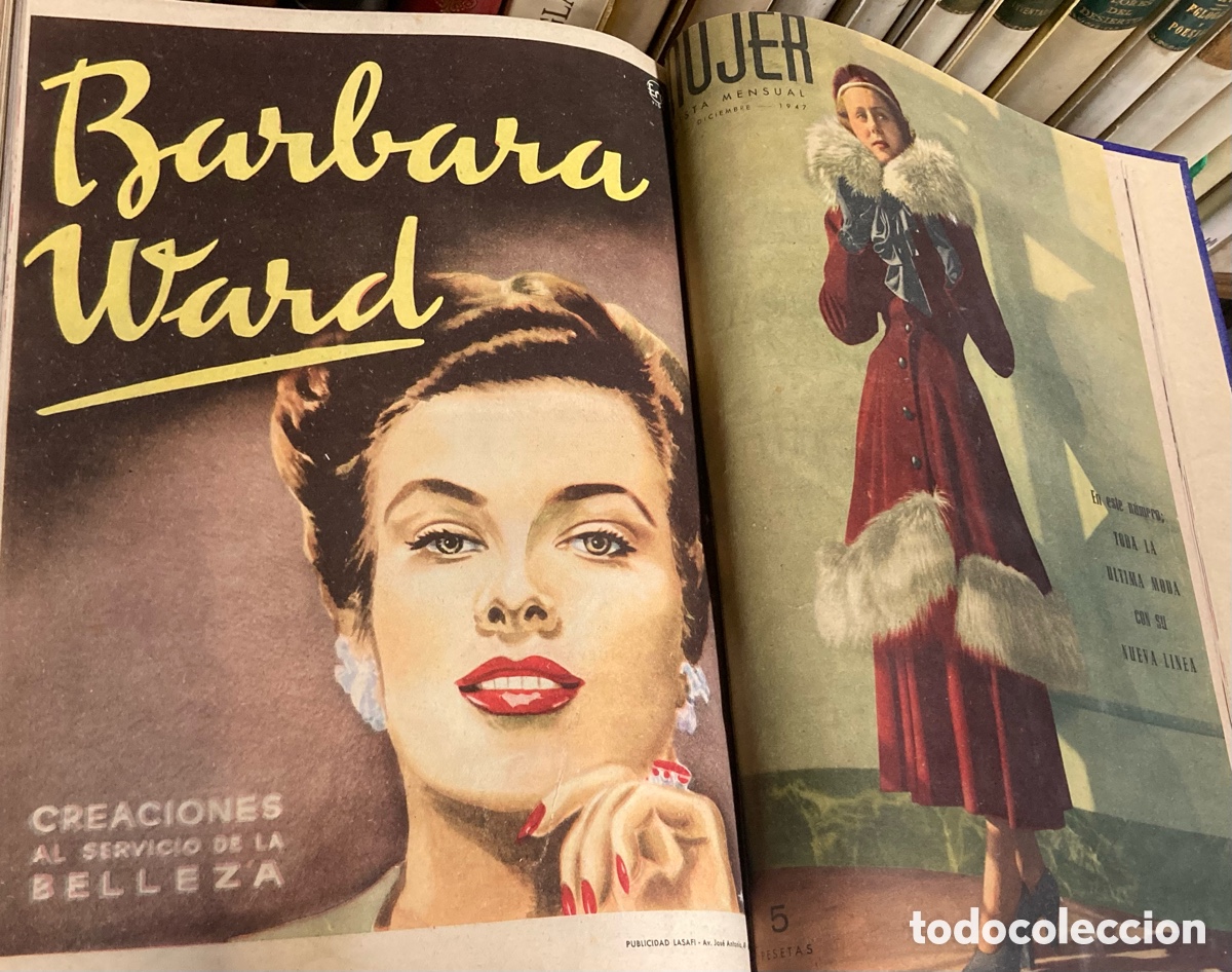 Collection Magazines and Newspapers: MUJER - REVISTA MENSUAL - A&Ntilde;O 1946 y 1947 - 24 N&Uacute;MEROS (DEL 103 AL 126) - MODA BELLEZA FIGURINES