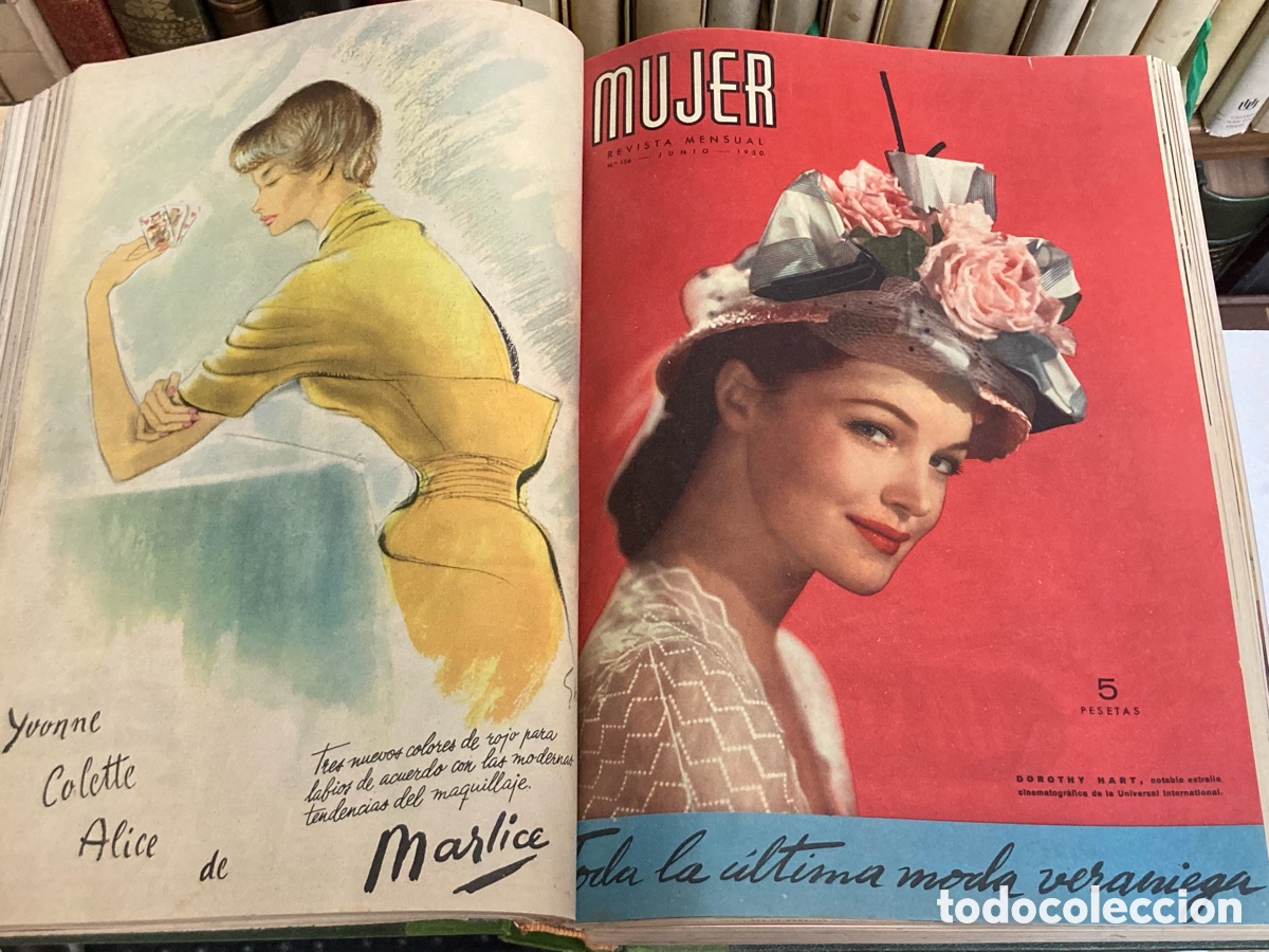 Coleccionismo de revistas y peri&oacute;dicos: MUJER - REVISTA MENSUAL - A&Ntilde;OS 1950 Y 1951 - 24 N&Uacute;MEROS (DEL 151 AL 174) - MODA BELLEZA FIGURINES