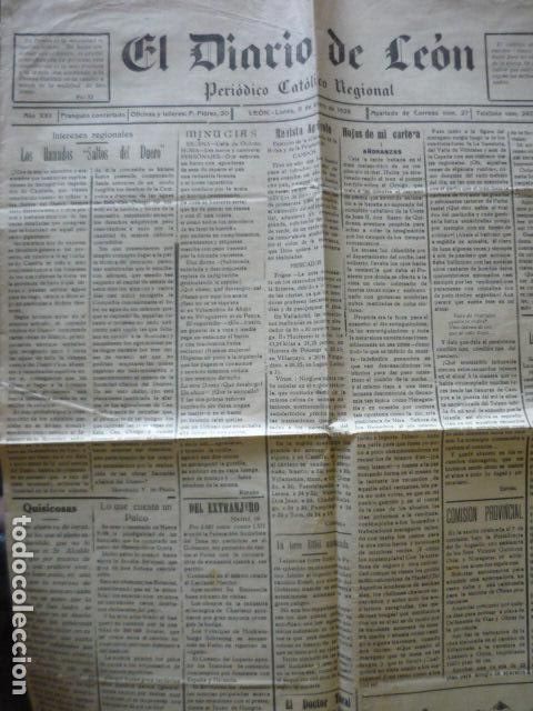 Collezionismo di Riviste e Giornali: DIARIO DE LEON 11 ENERO 1926 SALTOS DEL DUERO ZAMORA