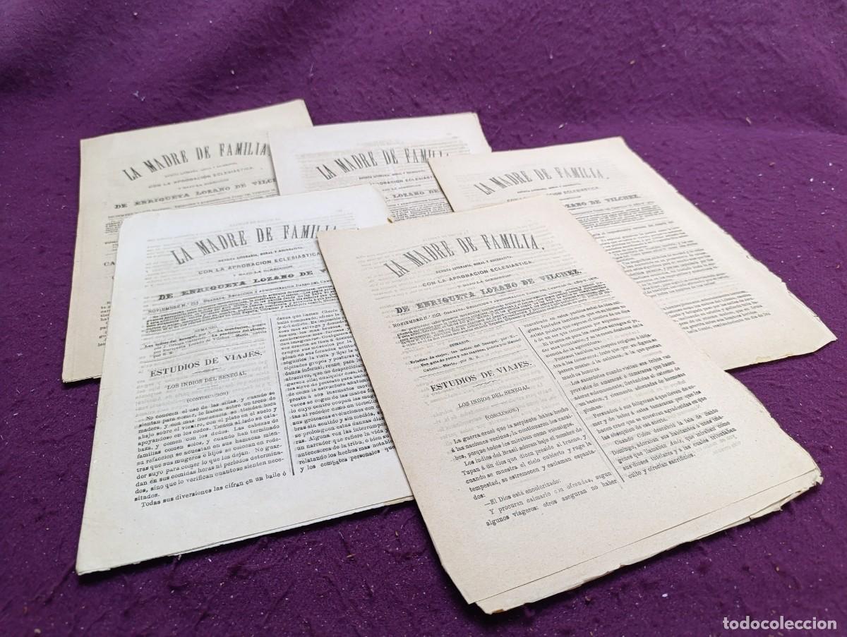 Collection Magazines and Newspapers: LP2, Lote de Antiguos Peri&oacute;dicos o Revistas, La Madre de Familia, 1870&acute;s, unos 33 x 22 cms.