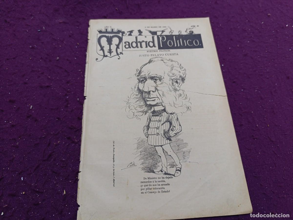 Collection Magazines and Newspapers: 1886, Antiguo Peri&oacute;dico o Revista, Madrid Pol&iacute;tico, n&ordm; 40, unos 35 x 23 cms.